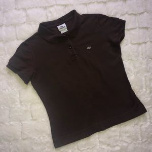 Lacoste brown polo shirt size L